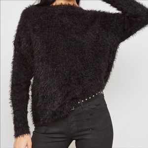 H&M Divided Fuzzy Black Sweater